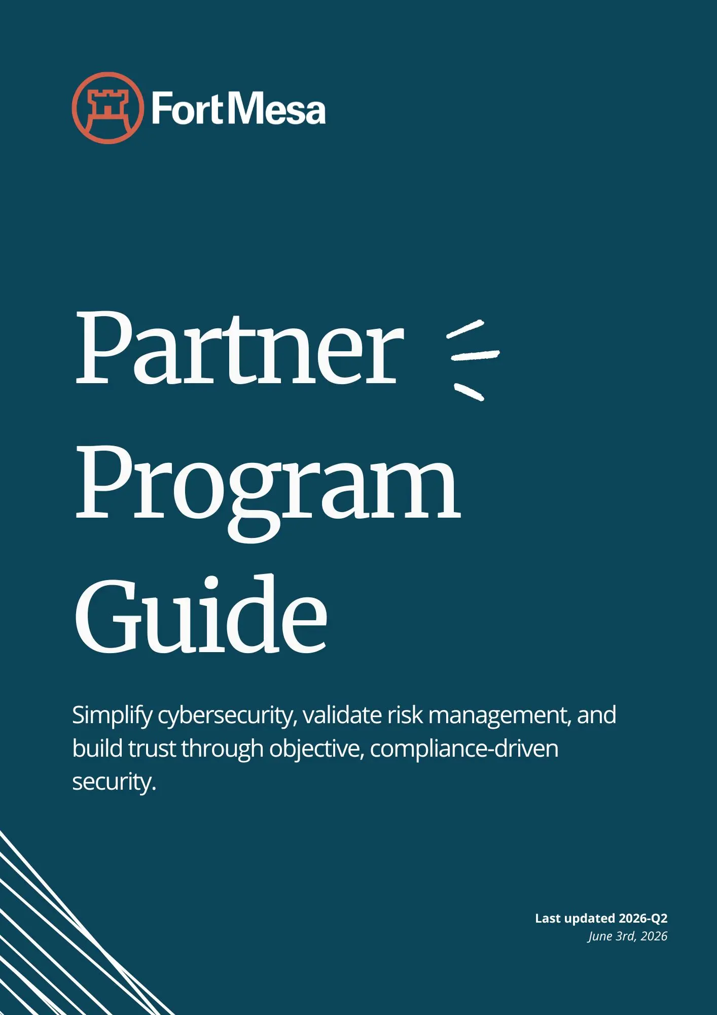 FortMesa Partner Program Guide cover
